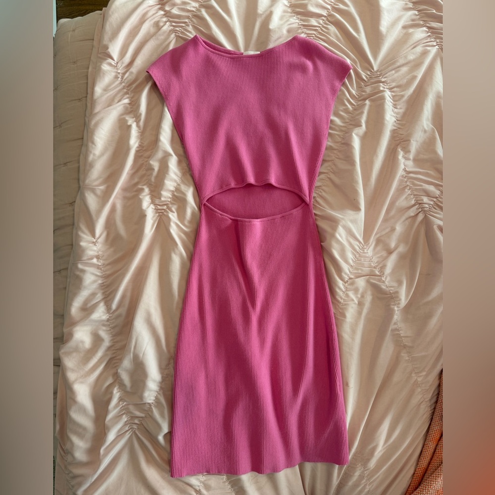 Wilfred Pink Wrap Tie Front Bodycon Dress